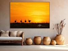 Load image into Gallery viewer, Ostriches at Sunset - Limited Edition Fine Art Print
