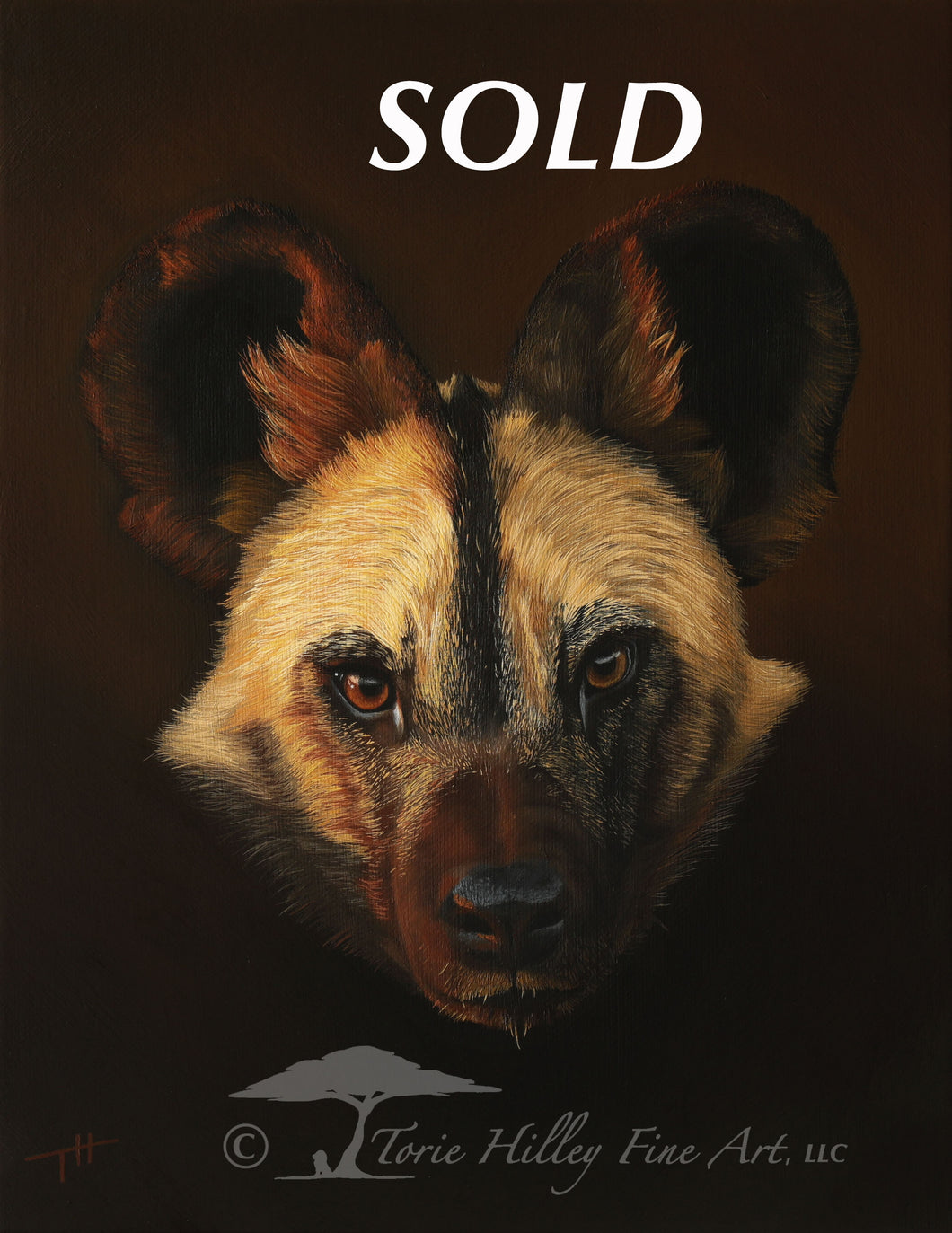 Emergence of an African Painted Dog - Original - SOLD