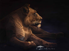 Load image into Gallery viewer, Twilight Lioness - Limited Edition Reproduction Prints
